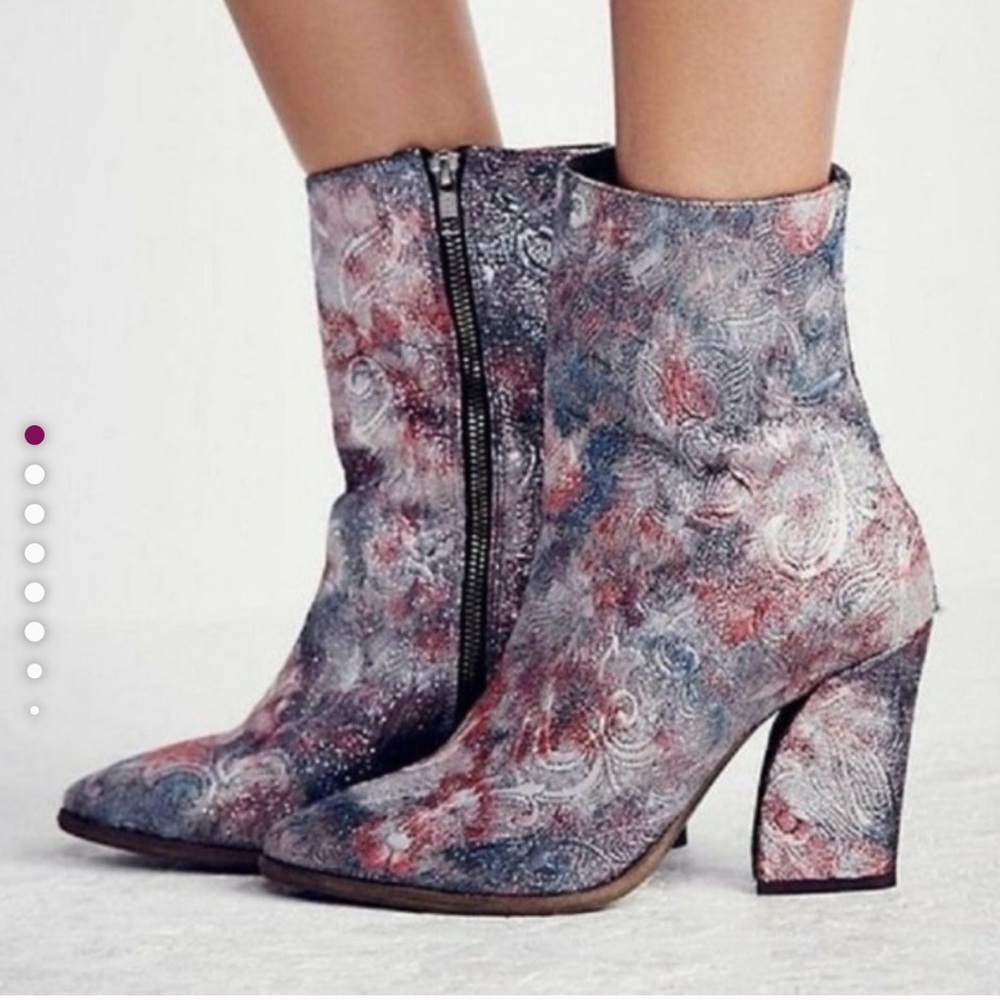 Free People Sparkle Paisley Ankle Boots
